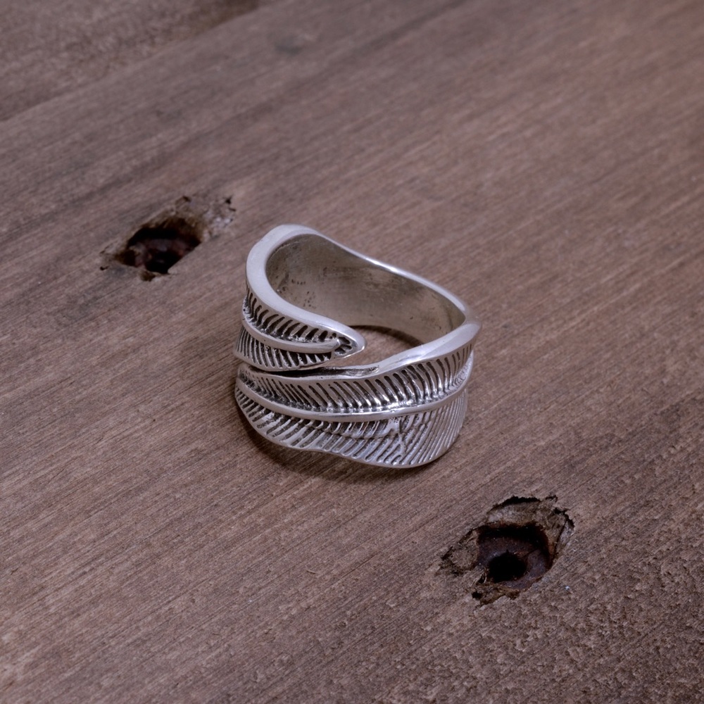 Sterling Silver Feather Ring